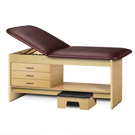 Treatment Table With Stool, Laminate Maple, Warm Gray